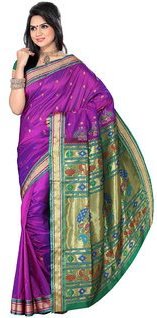 Ishin Violet Indigo Sarees women