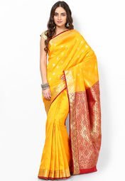 Ishin Yellow Saree Women