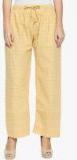 Ishin Yellow Self Design Regular Fit Palazzos women