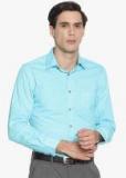 Ivoc Teal Smart Slim Fit Solid Formal Shirt Men