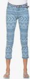 Ixia Blue Printed Capri Women