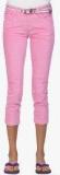 Ixia Pink Solid Capri Women