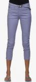 Ixia Purple Solid Capri Women