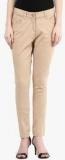 Izabel London By Pantaloons Beige Solid Slim Fit Chinos women