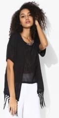 Izabel London By Pantaloons Black Solid Shrug women