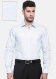 J Hampstead Blue & White Slim Fit Striped Formal Shirt Men