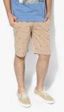 Jack & Jones Beige Printed Regular Fit Short Men