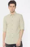 Jack & Jones Beige Slim Fit Solid Casual Shirt Men