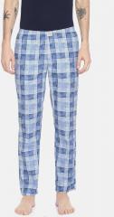 Jack & Jones Blue Checked Straight Fit Pyjamas men