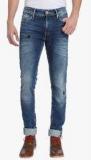 Jack & Jones Blue Washed Low Rise Skinny Fit Jeans Men