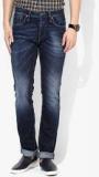 Jack & Jones Blue Washed Mid Rise Regular Fit Jeans Men