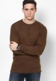 Jack & Jones Brown Henley Neck T Shirt Men