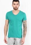 Jack & Jones Green V Neck T Shirt Men