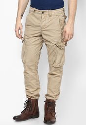 Jack & Jones Khaki Solids Chinos Men