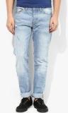 Jack & Jones Light Blue Mid Rise Regular Fit Jeans men