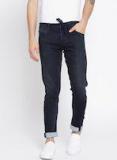 Jack & Jones Navy Blue Mid Rise Slim Fit Jeans Men