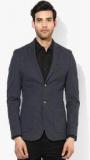 Jack & Jones Navy Blue Printed Blazer Men