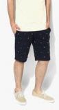 Jack & Jones Navy Blue Printed Regular Fit Short Men