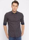 Jack & Jones Navy Blue Slim Fit Printed Casual Shirt men