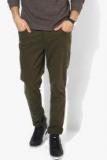 Jack & Jones Olive Solid Slim Fit Chinos men