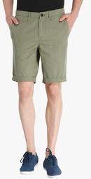 Jack & Jones Olive Solid Slim Fit Short Men