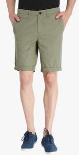 Jack & Jones Olive Solid Slim Fit Short men