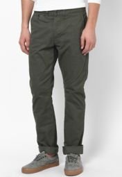 Jack & Jones Olive Solids Chinos men