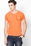 Jack & Jones Orange V Neck T Shirt Men