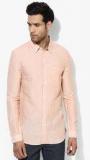 Jack & Jones Peach Solid Slim Fit Casual Shirt Men