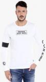 Jack & Jones White Printed Slim Fit Round Neck T Shirt men