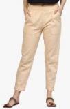 Jaipur Kurti Beige Textured Coloured Pants Women