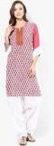 Jaipur Kurti Cotton White Kurti With White Patiala Salwar And Duptta women