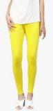 Jaipur Kurti Yellow Solid Leggings women