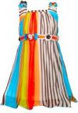 Jazzup Multi Color Casual Dress Girls