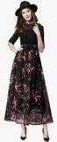 Jc Collection Black Coloured Printed Maxi Dress women