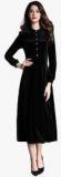 Jc Collection Black Coloured Solid Shift Dress women