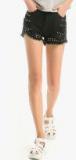 Jc Collection Black Embellished Shorts Women