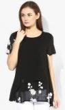 Jc Collection Black Embroidered Blouse Women