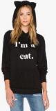 Jc Collection Black Printed Hoodie Women