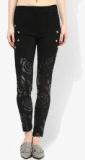 Jc Collection Black Printed Jeggings Women