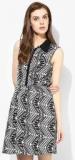 Jc Collection Black Printed Shift Dress Women