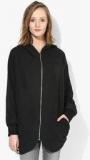 Jc Collection Black Solid Hoodie Women