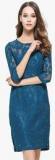 Jc Collection Blue Coloured Printed Shift Dress Women