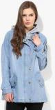 Jc Collection Blue Solid Hoodie Women