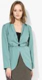 Jc Collection Green Solid Shrug Women