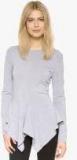 Jc Collection Grey Self Design Tunic Women