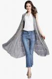 Jc Collection Grey Solid Shrug Women