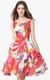 Jc Collection Multicoloured Printed Skater Dress Women