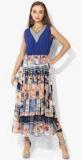 Jc Collection Navy Blue Printed Maxi Dress Women