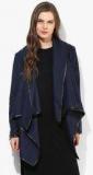 Jc Collection Navy Blue Solid Shrug Women